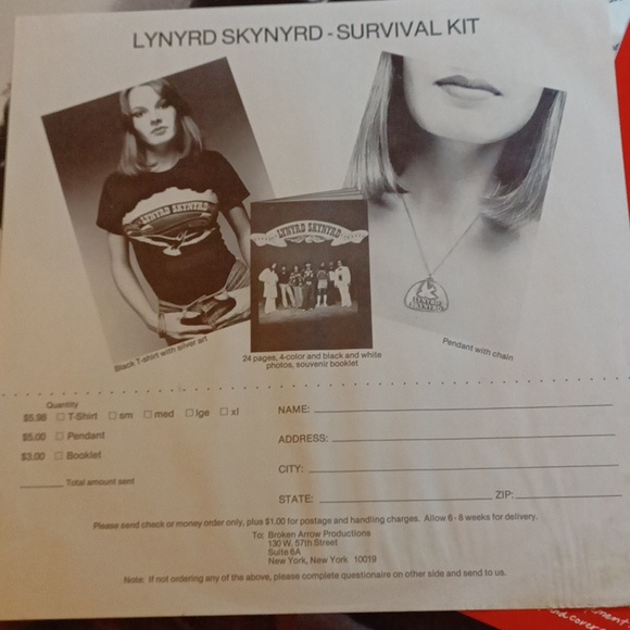 Lynyrd Skynyrd Street Survivors vintage original 1977 album & 2 inserts. - Picture 6 of 12